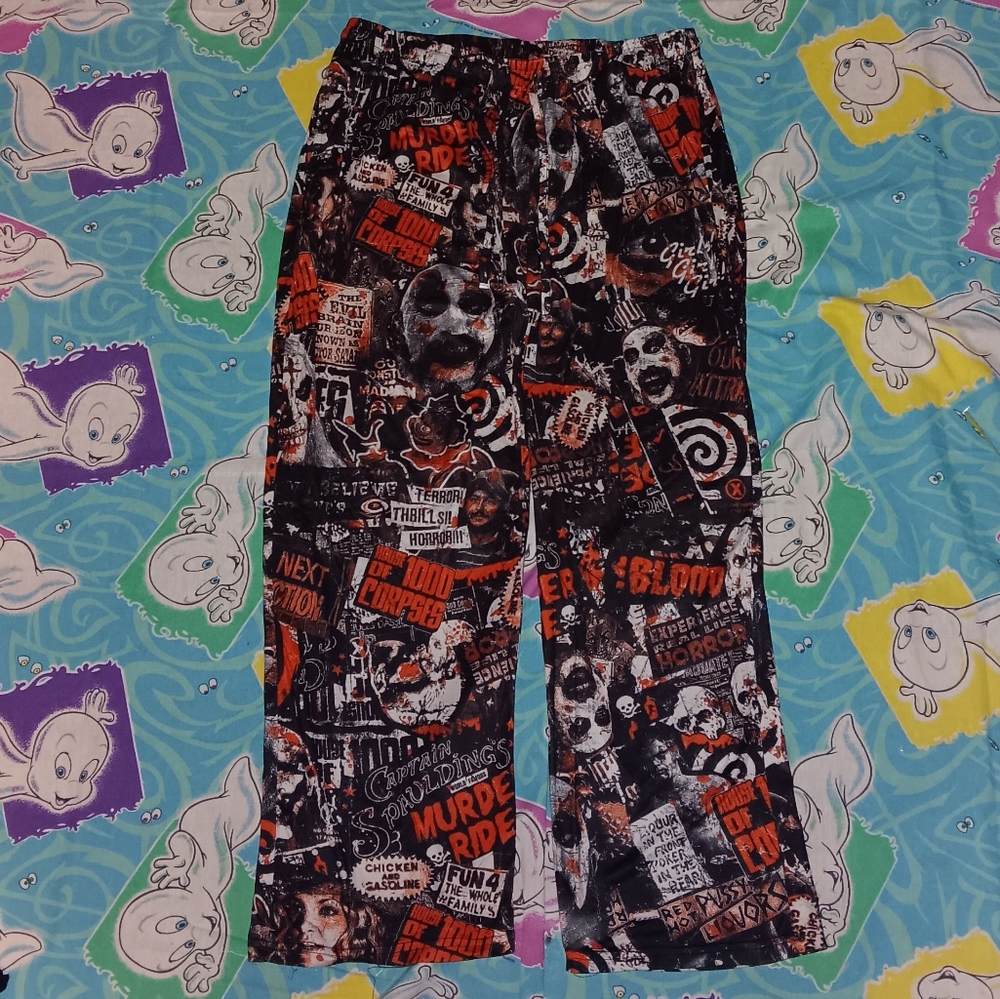 2018 House Of 1000 Corpses Fright Rags All Over Print Vintage Lounge Pants